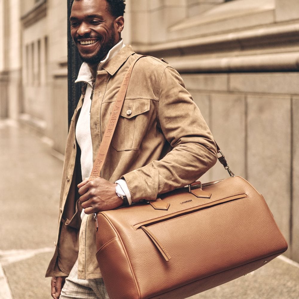 Le Carl - Sac de voyage 2-en-1 en cuir vegan affogato