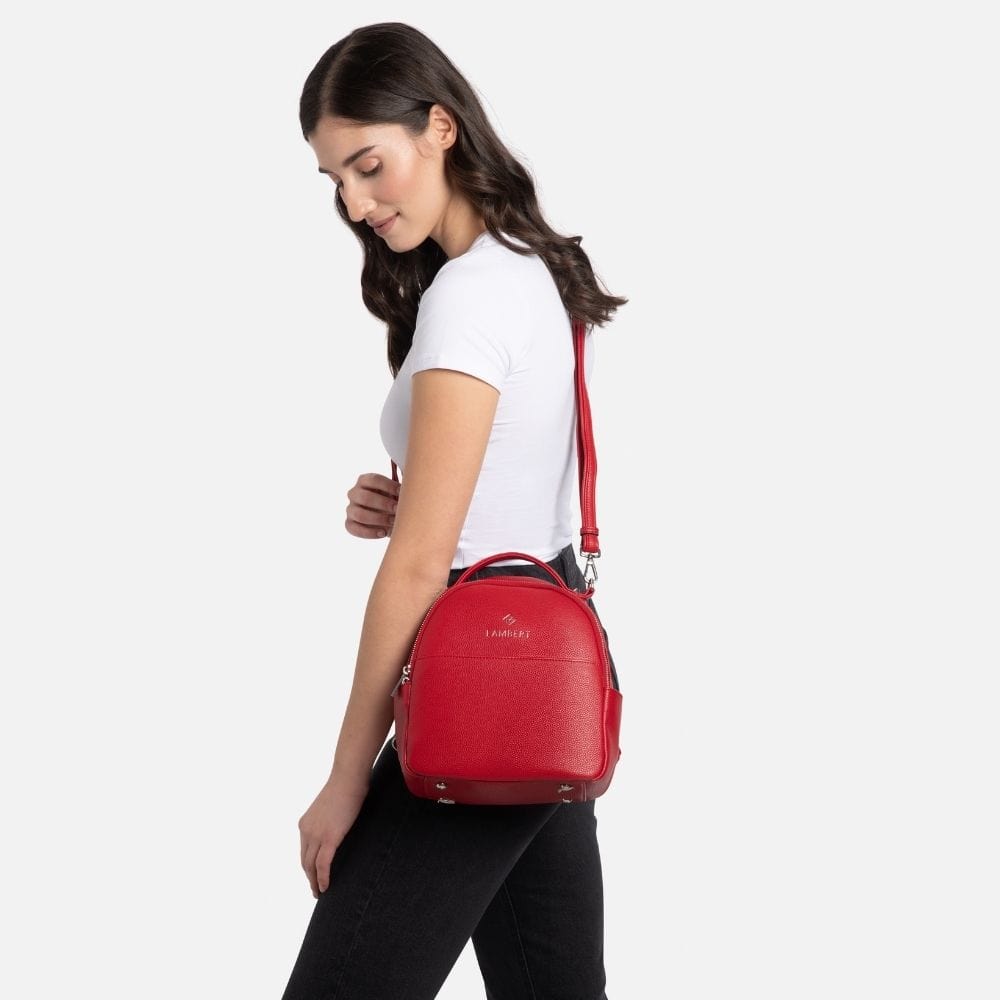 The Charlie - 3-in-1 Cherry Vegan Leather Handbag