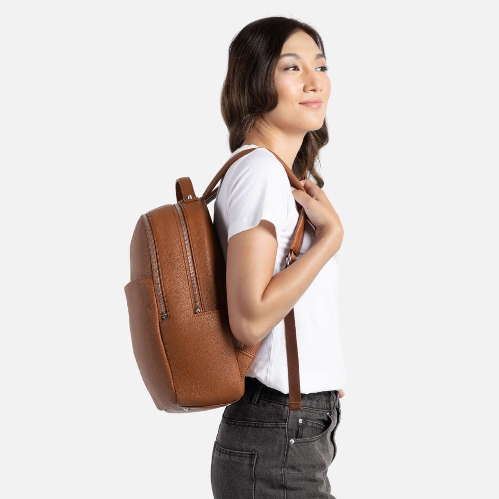 The Charlotte - Affogato Vegan Leather Backpack