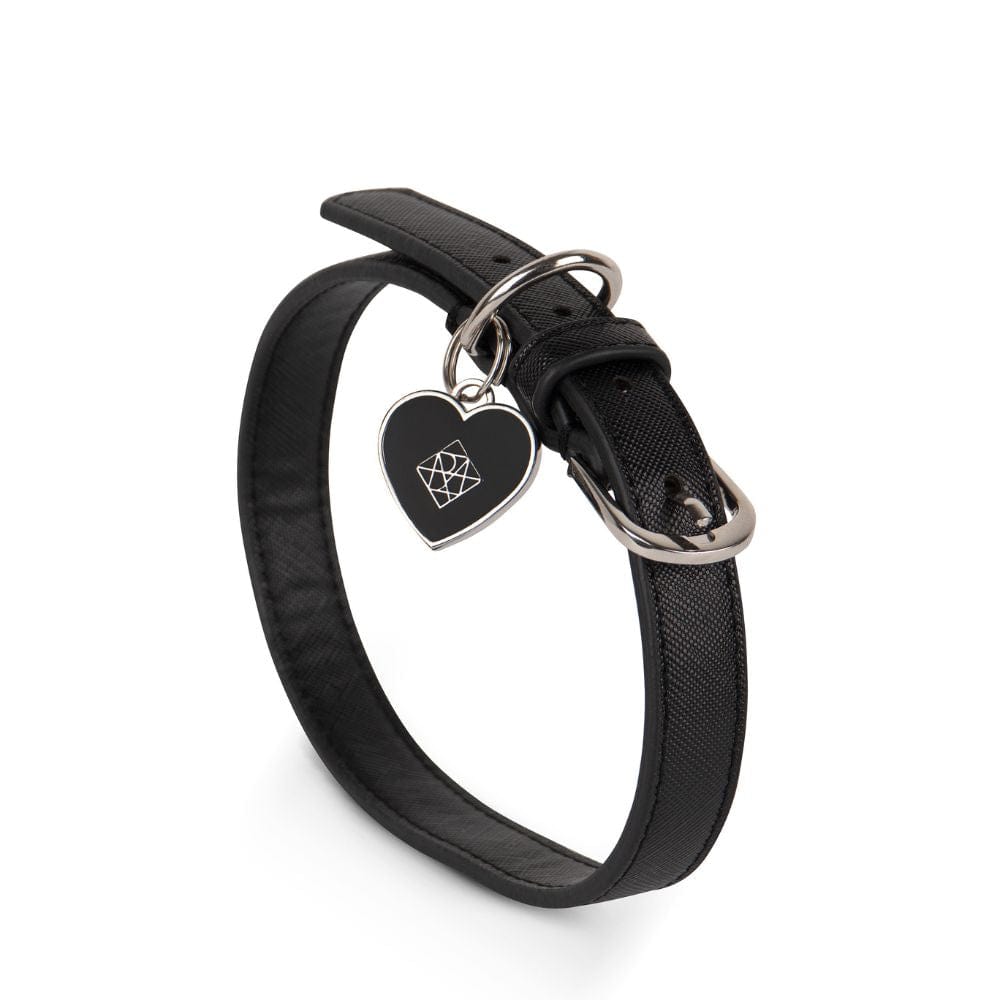 Le Cleo - Trio d'accessoires en cuir vegan noir pour chien