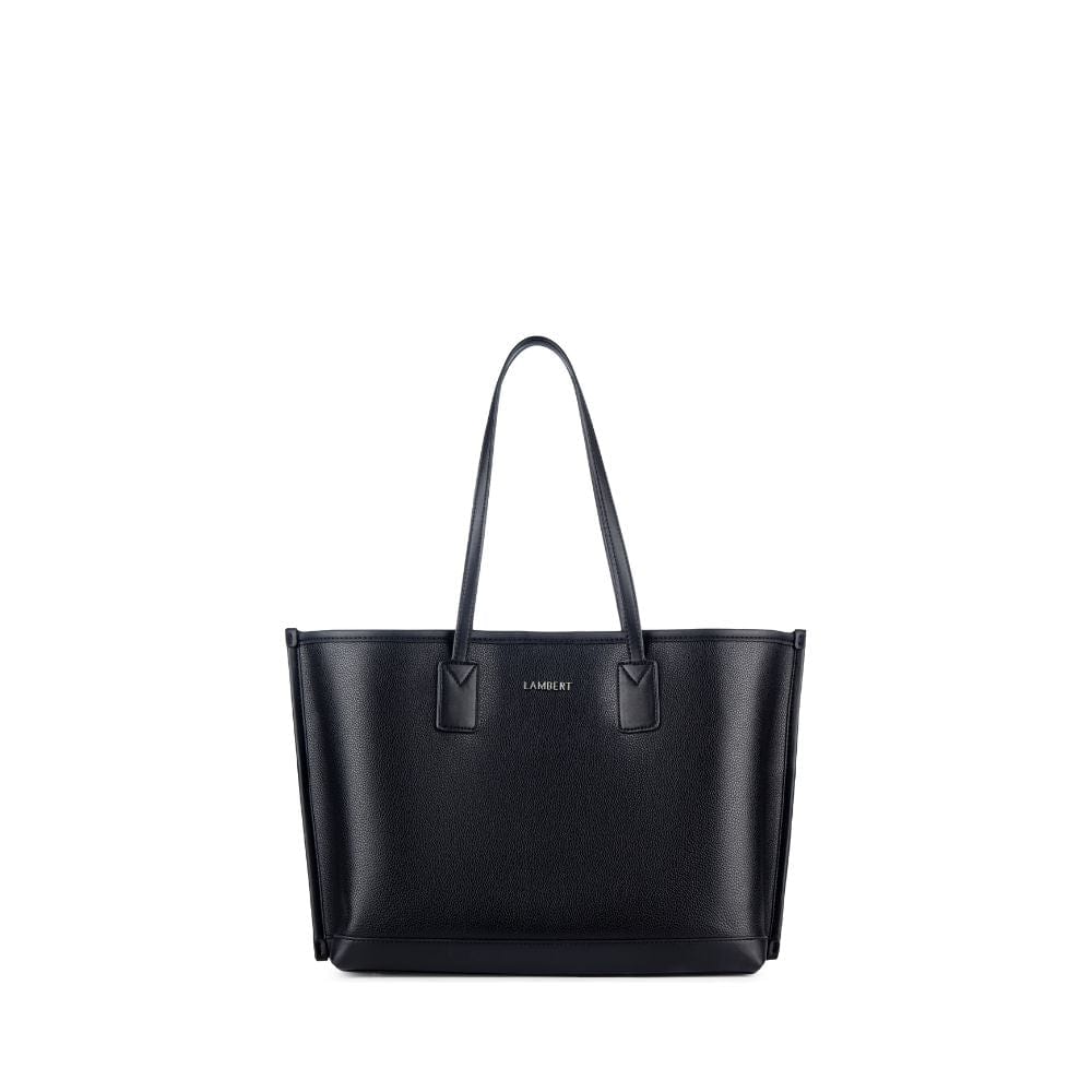 The Daniela - Black Vegan Leather Tote Bag 