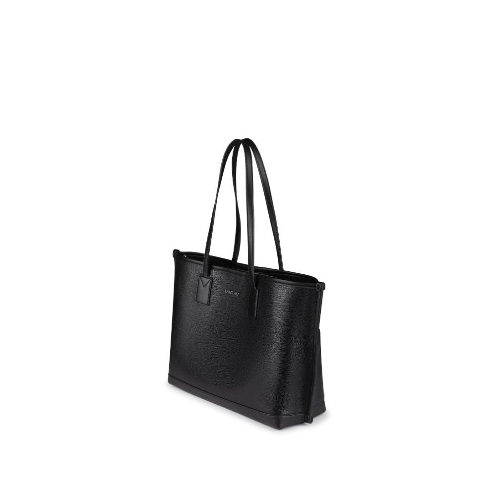 The Daniela - Black Vegan Leather Tote Bag 