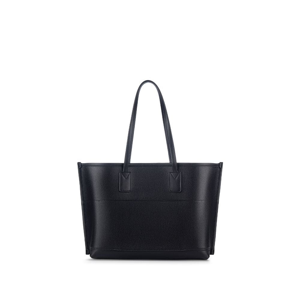 The Daniela - Black Vegan Leather Tote Bag 