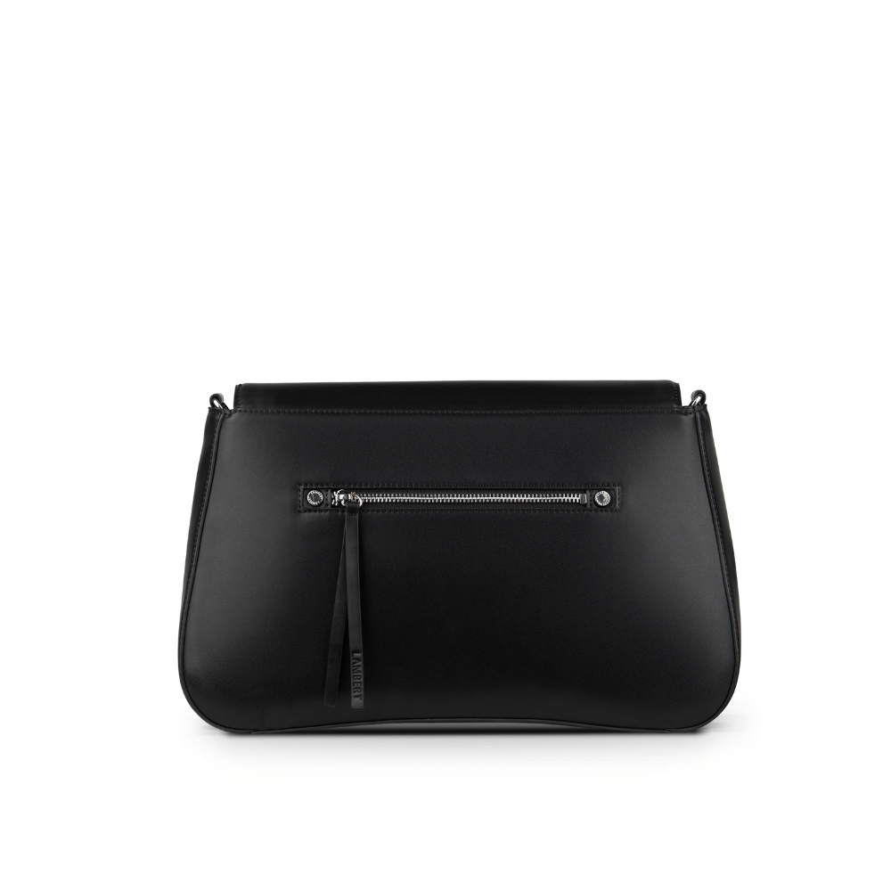 The Elise - 2-In-1 Black Vegan Leather Handbag