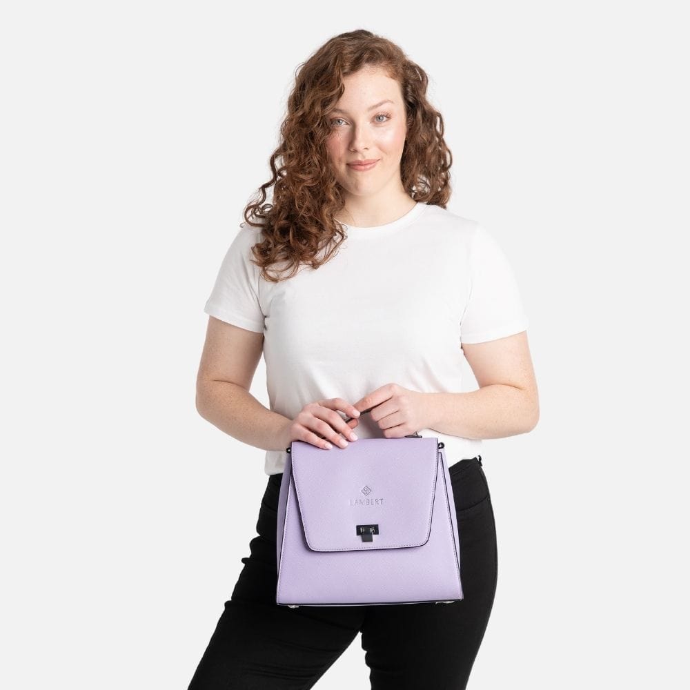 The Elie - 3-in-1 Lavender Vegan Leather Handbag