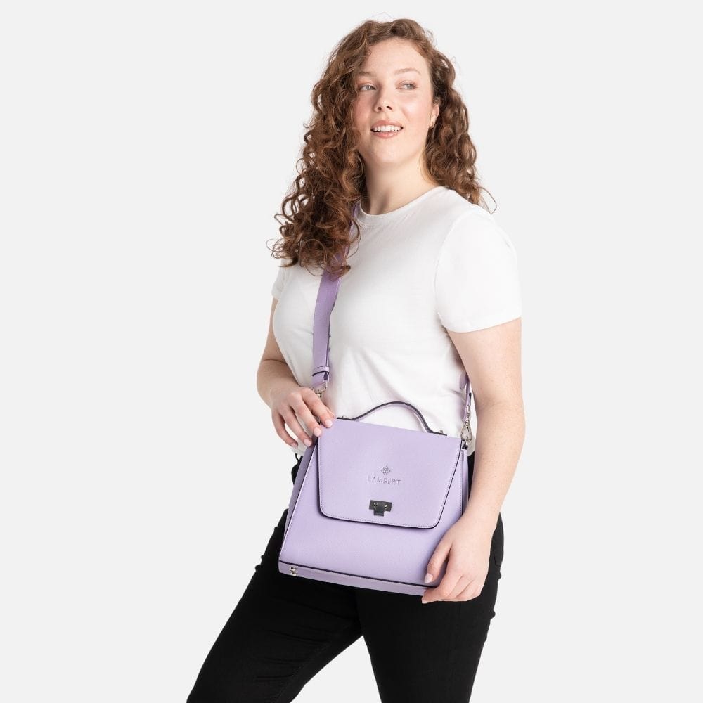 The Elie - 3-in-1 Lavender Vegan Leather Handbag