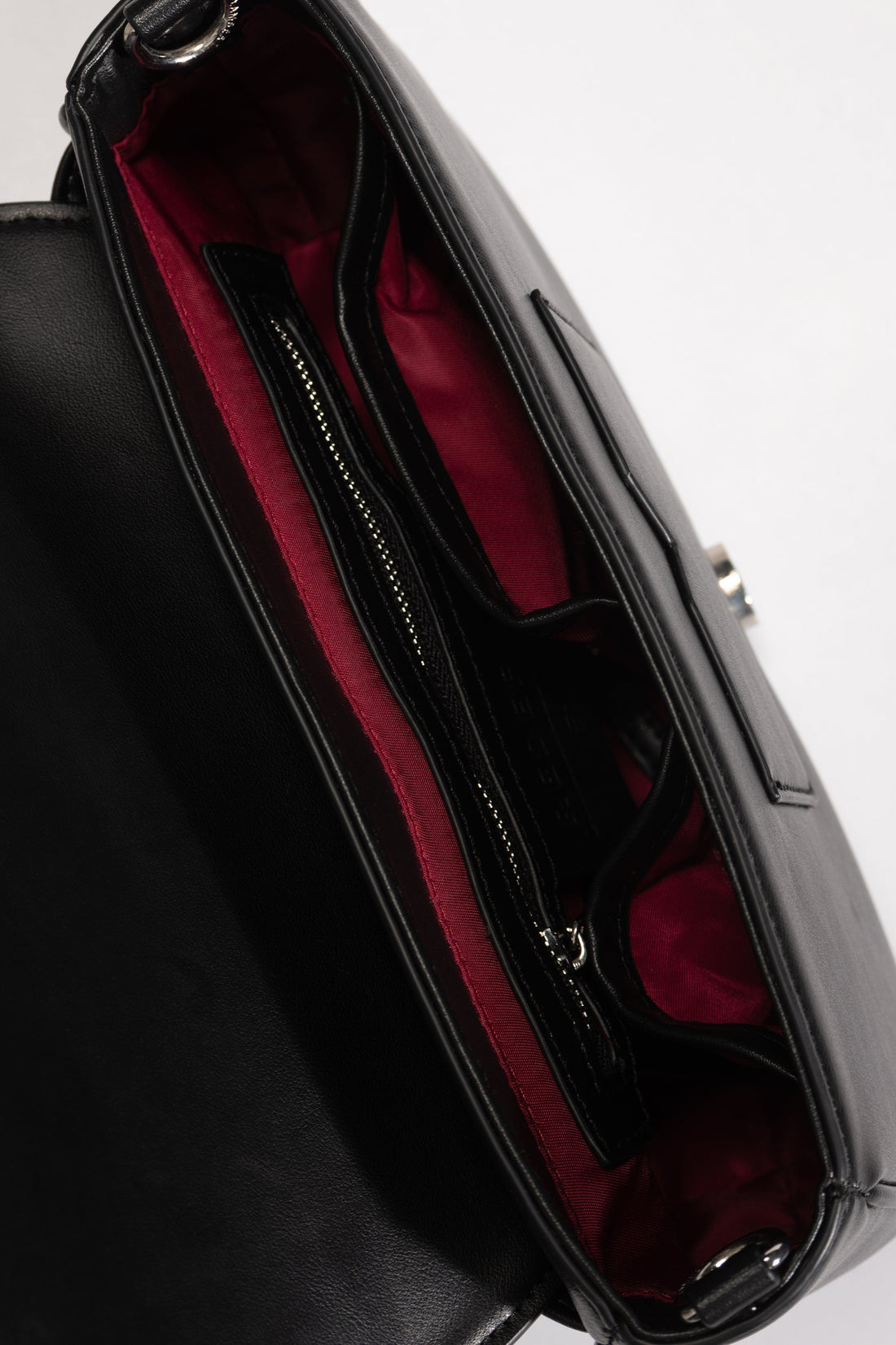 The Emilia - Black Vegan Grape Leather Crossbody Bag