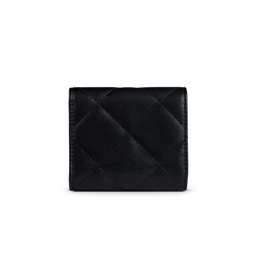 The Eva - Black Quilted Wallet