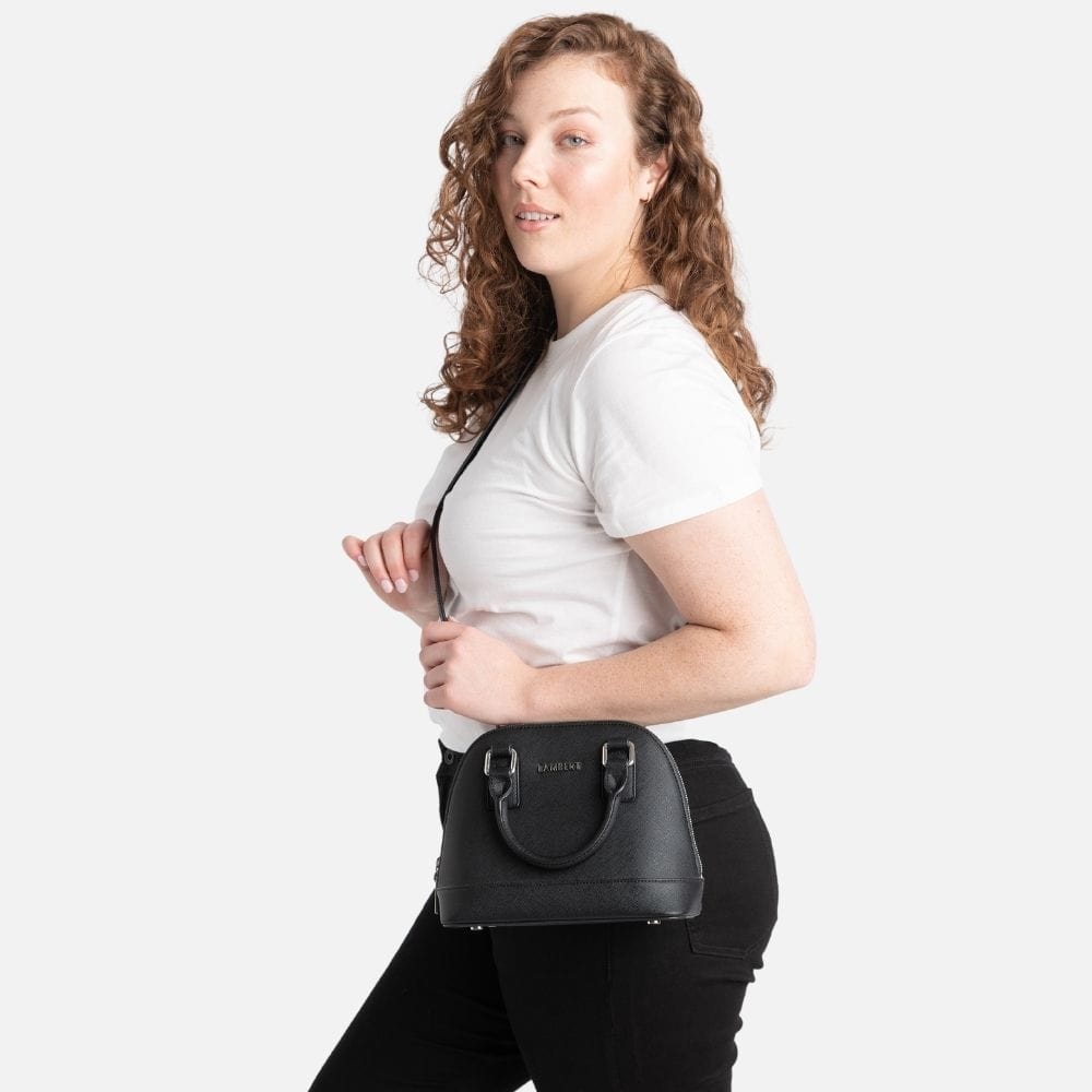 Le Heidi - Sac à main 2-en-1 en cuir vegan noir