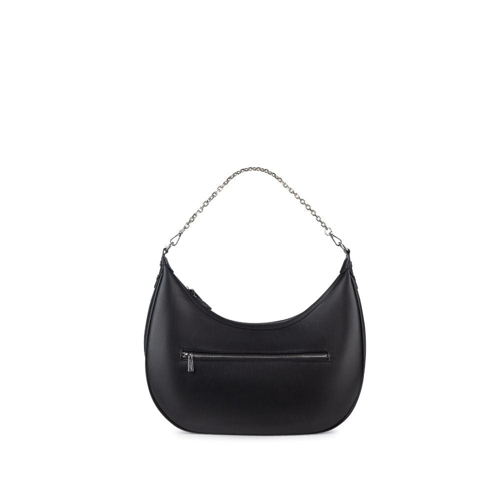 The Jenny – Black Vegan Leather Hobo Handbag 