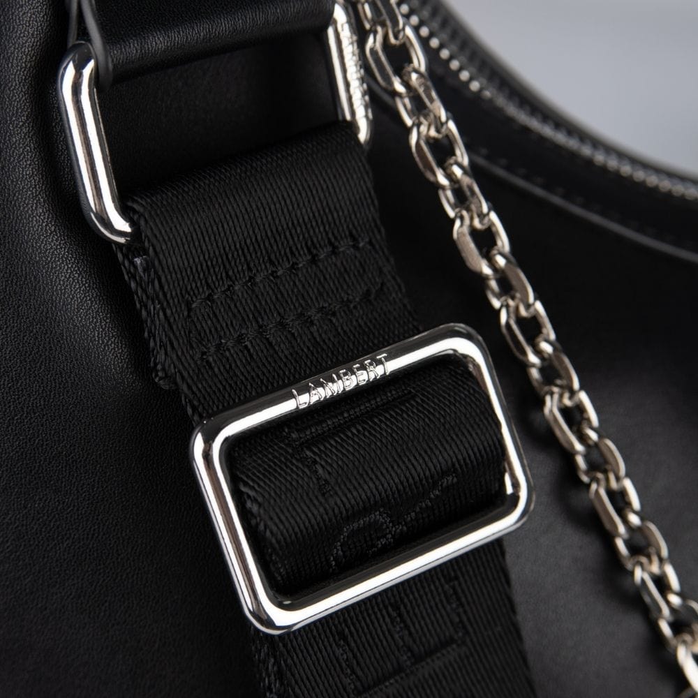 Le Jenny - Sac à main hobo en cuir vegan noir