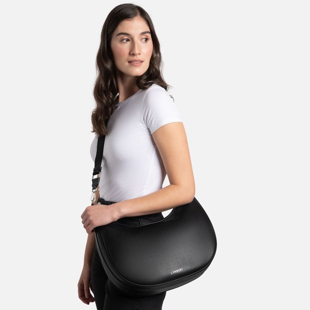Le Jenny - Sac à main hobo en cuir vegan noir