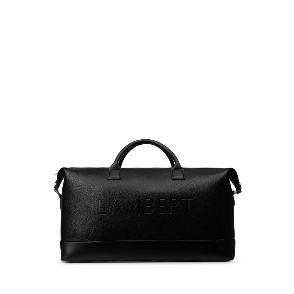 The June - Black Vegan Leather Travel Tote Bag