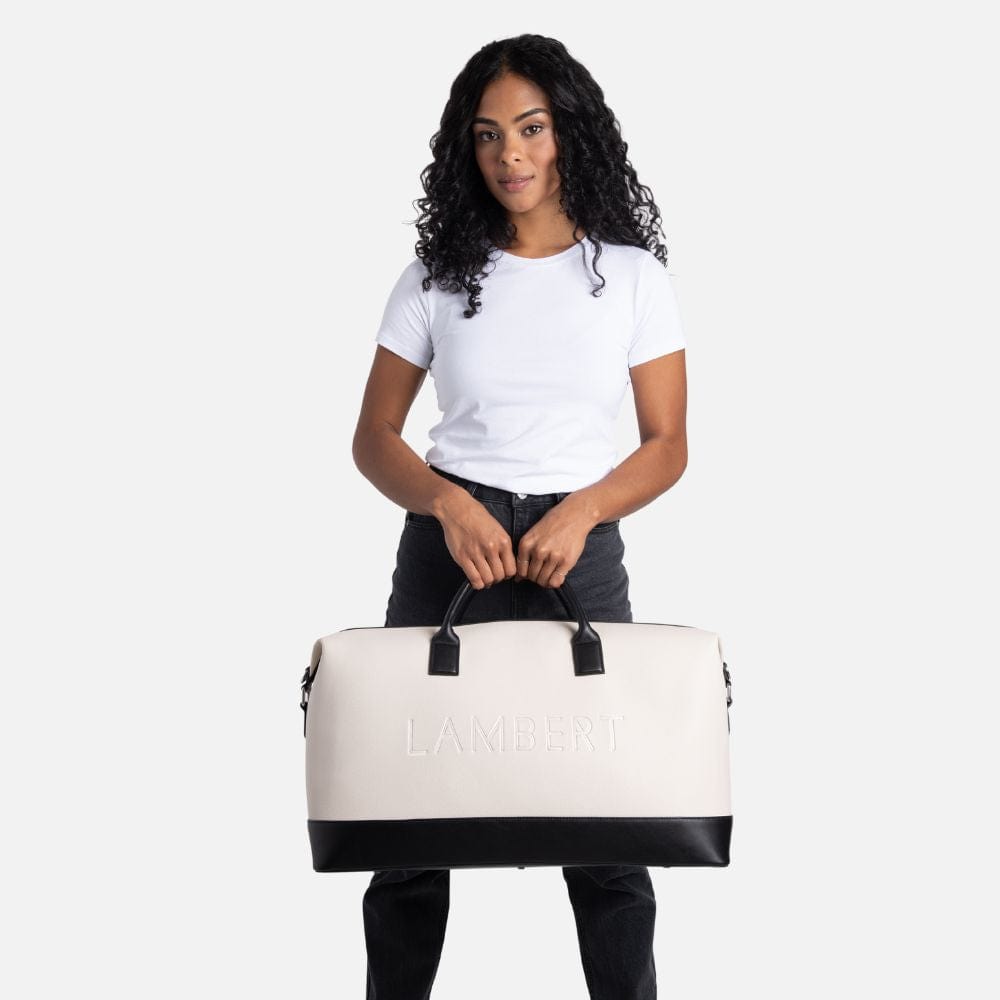 The June - Oyster Vegan Leather Travel Bag