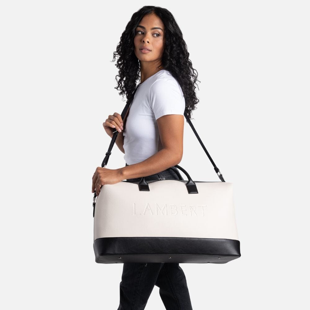 Le June - Sac de voyage fourre-tout en cuir vegan oyster mix