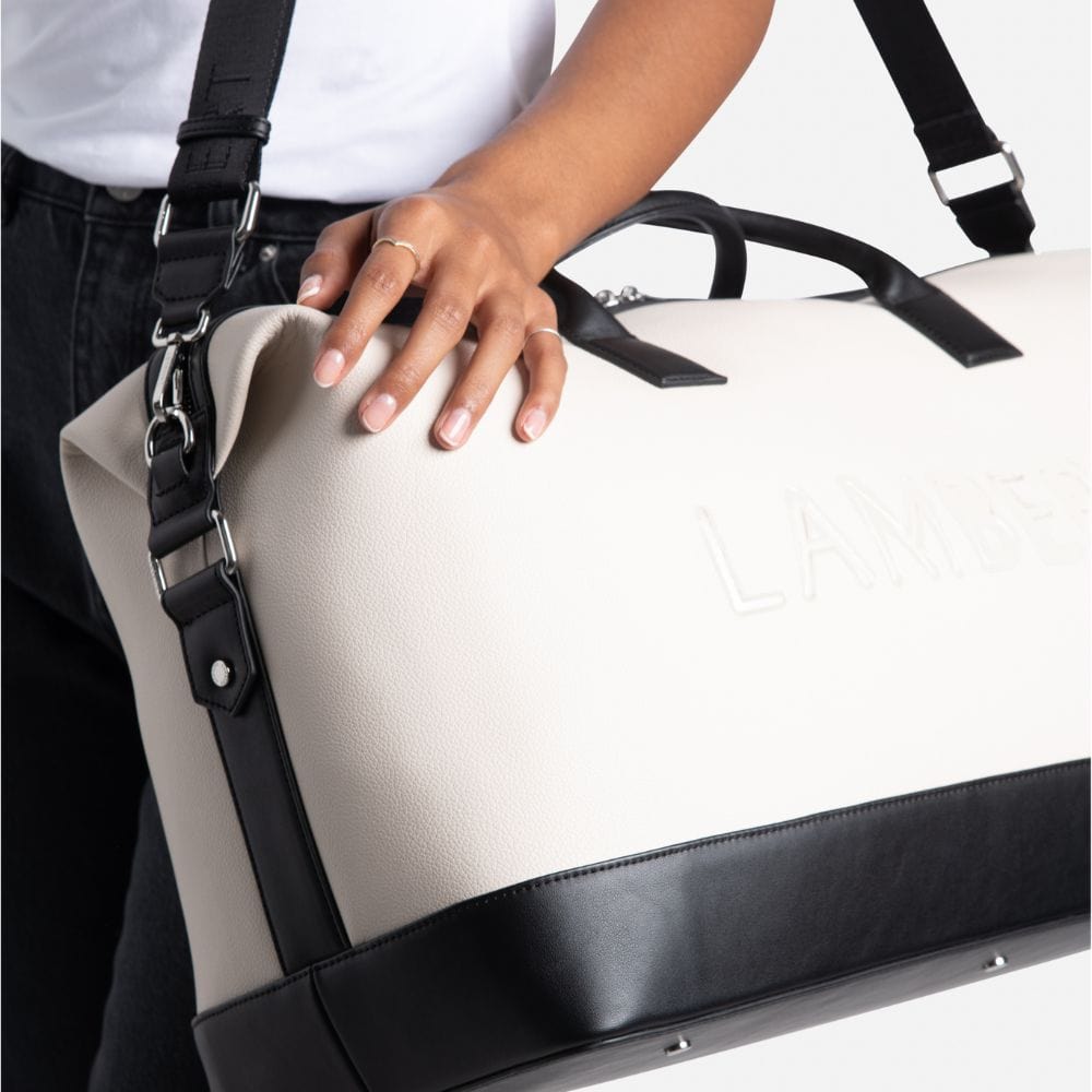 The June - Oyster Vegan Leather Travel Bag