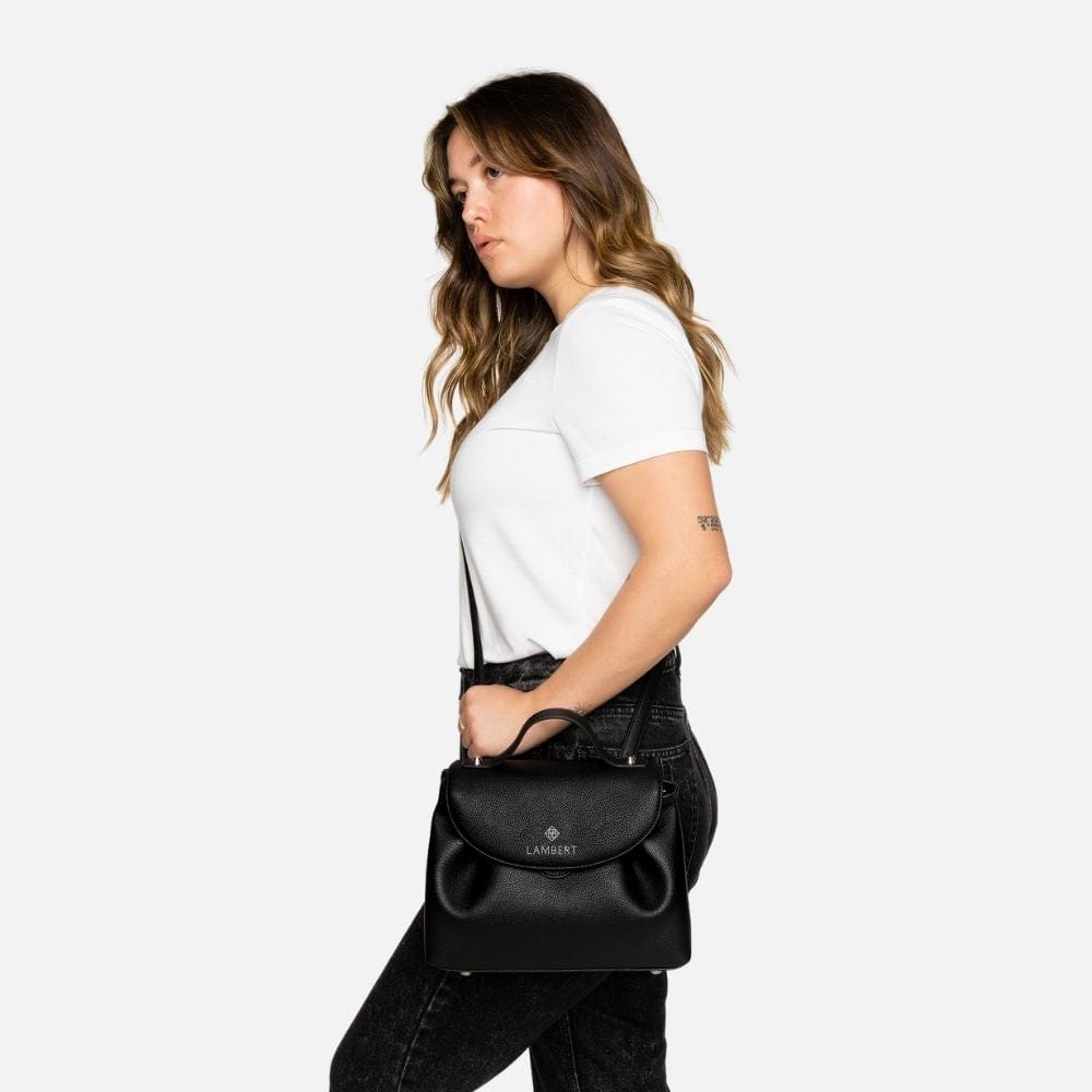 The LILI -  Black Vegan Leather Multifunctional Bag 