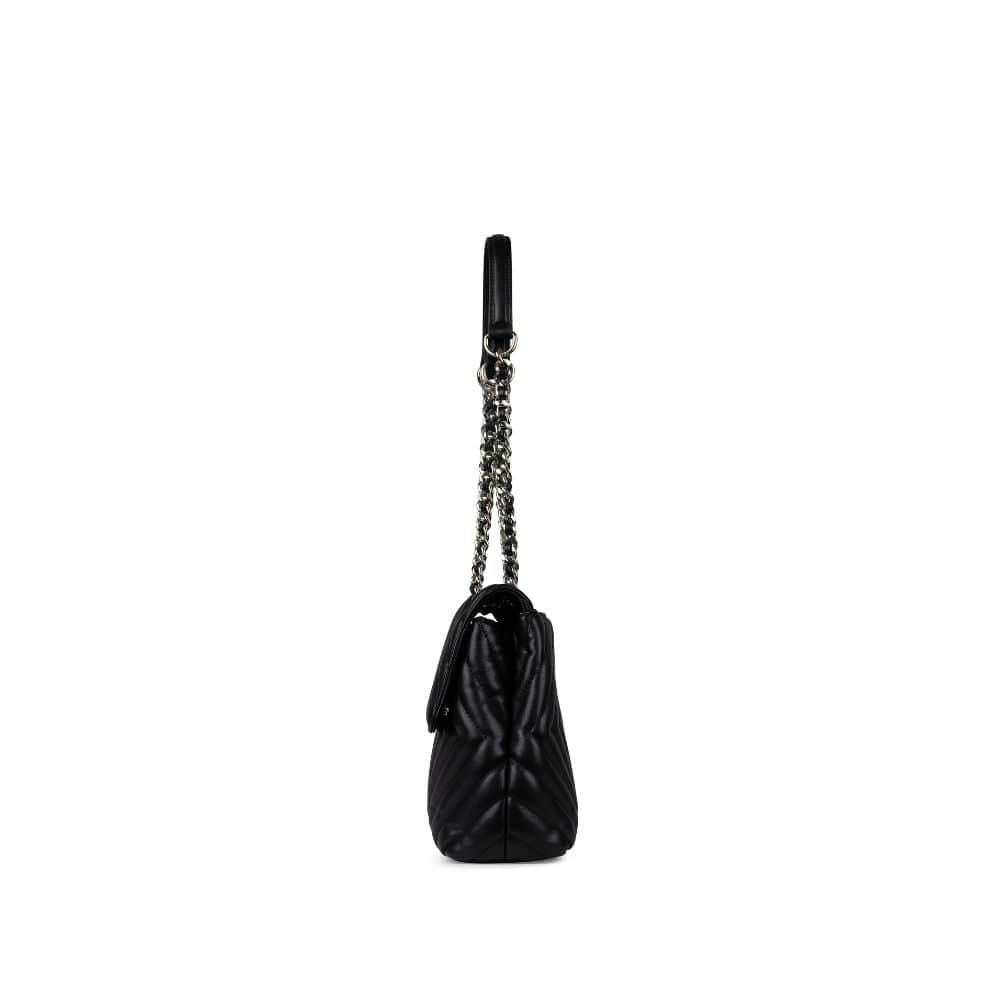 The Lisa - Black Vegan Leather Quilted Handbag