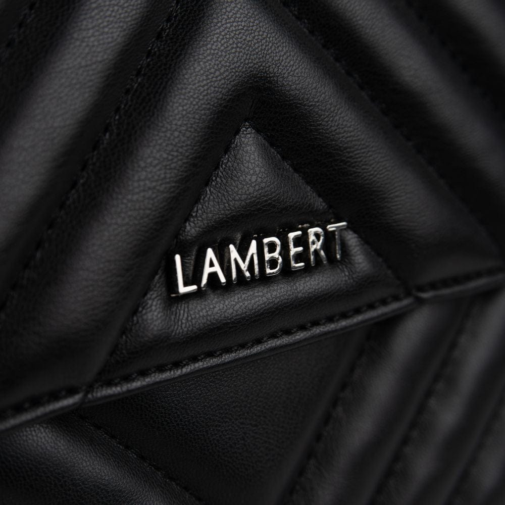 The Lisa - Black Vegan Leather Quilted Handbag
