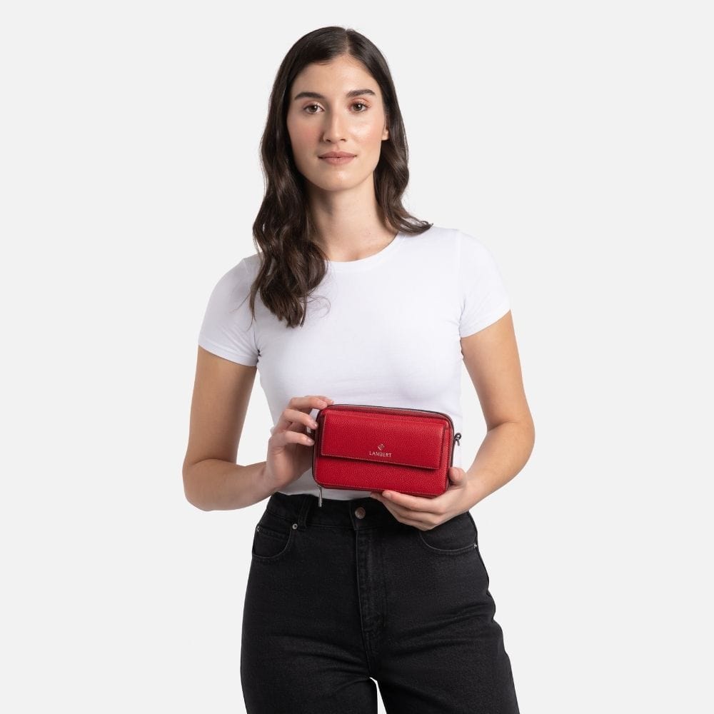 The Maddie - Cherry Vegan Leather Reversible Handbag