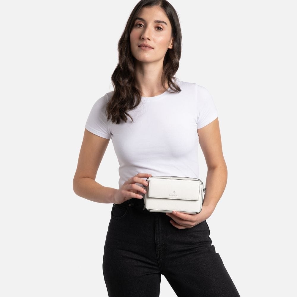 The Maddie - Pearl Vegan Leather Reversible Handbag