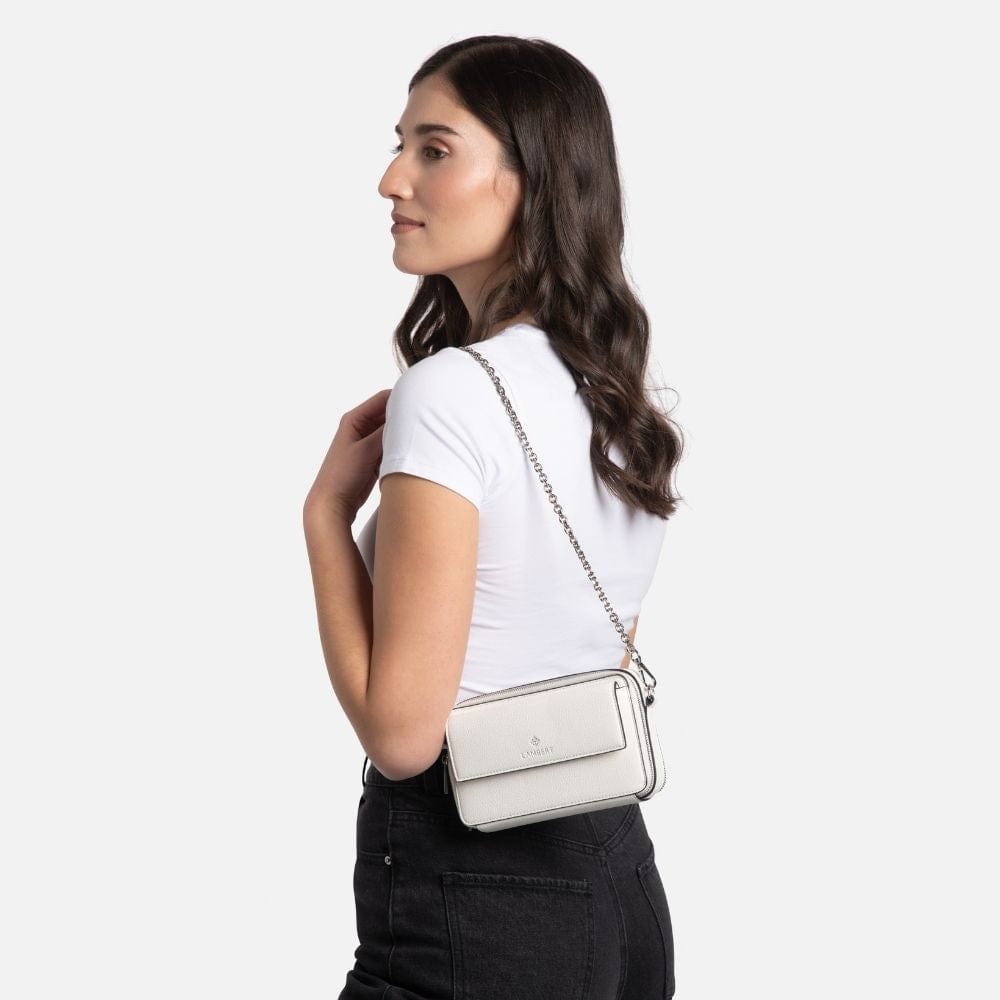 The Maddie - Pearl Vegan Leather Reversible Handbag