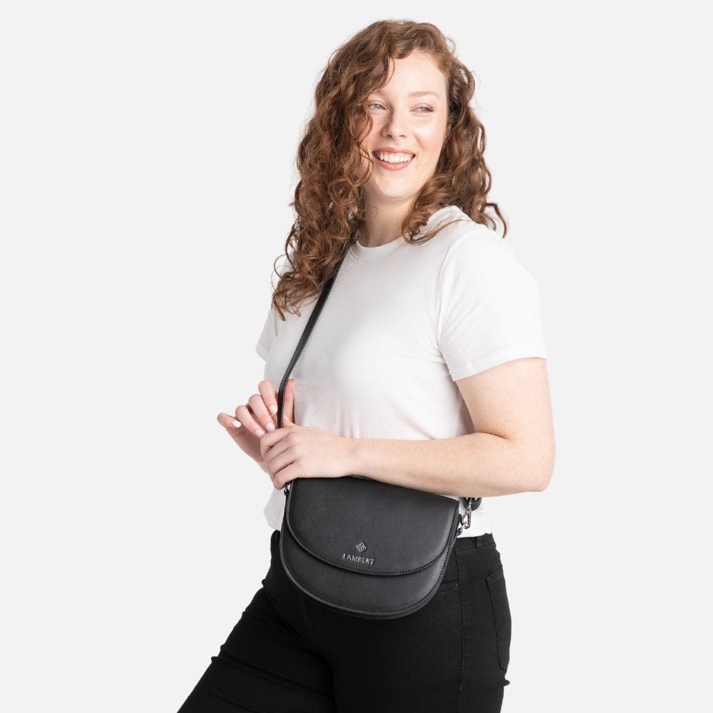 Le Naomi - Sac à main 2-en-1 en cuir vegan noir