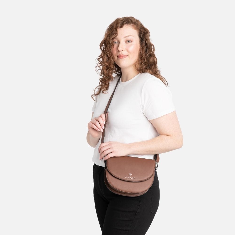 The Naomi - Brunette Vegan Leather 2-in-1 Handbag