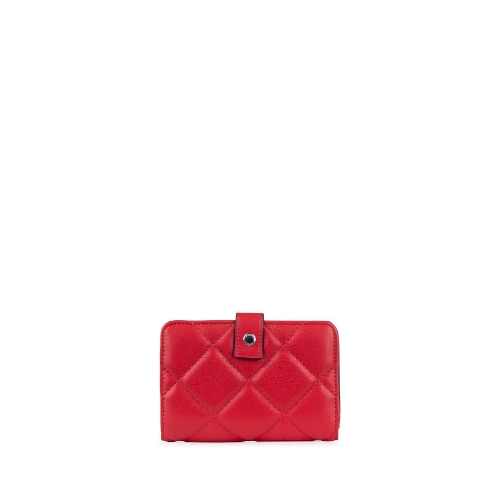 The Nora - Cherry Quilted Vegan Leather Wallet