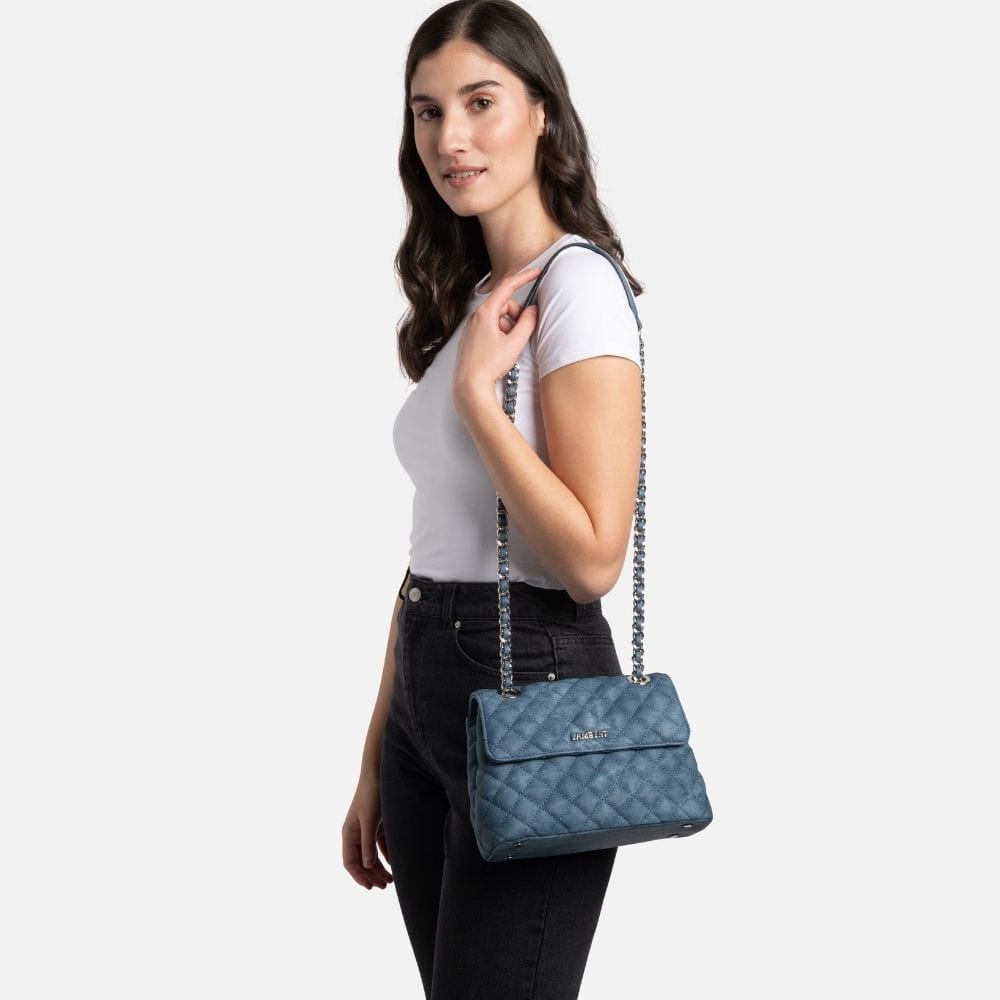 The Penelope - 2-in-1 Denim Vegan Leather Handbag  