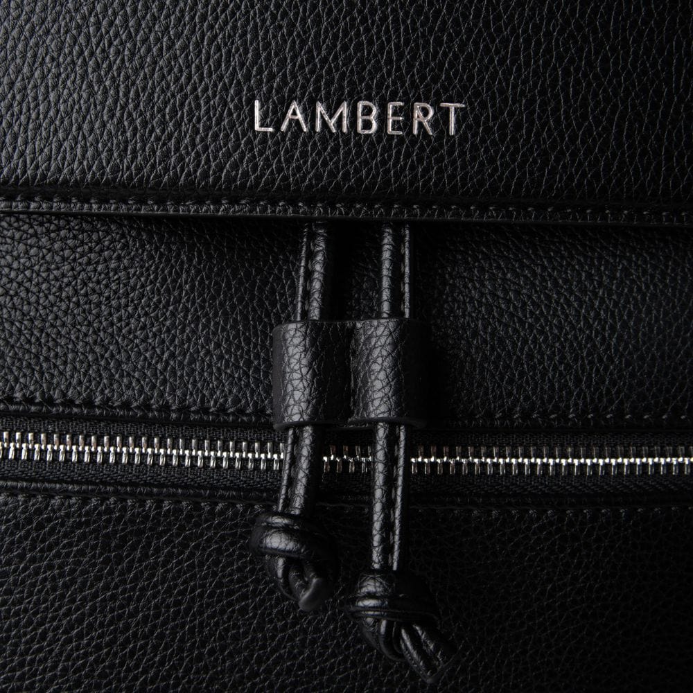 The Riley - Black Vegan Leather Backpack – Lambert