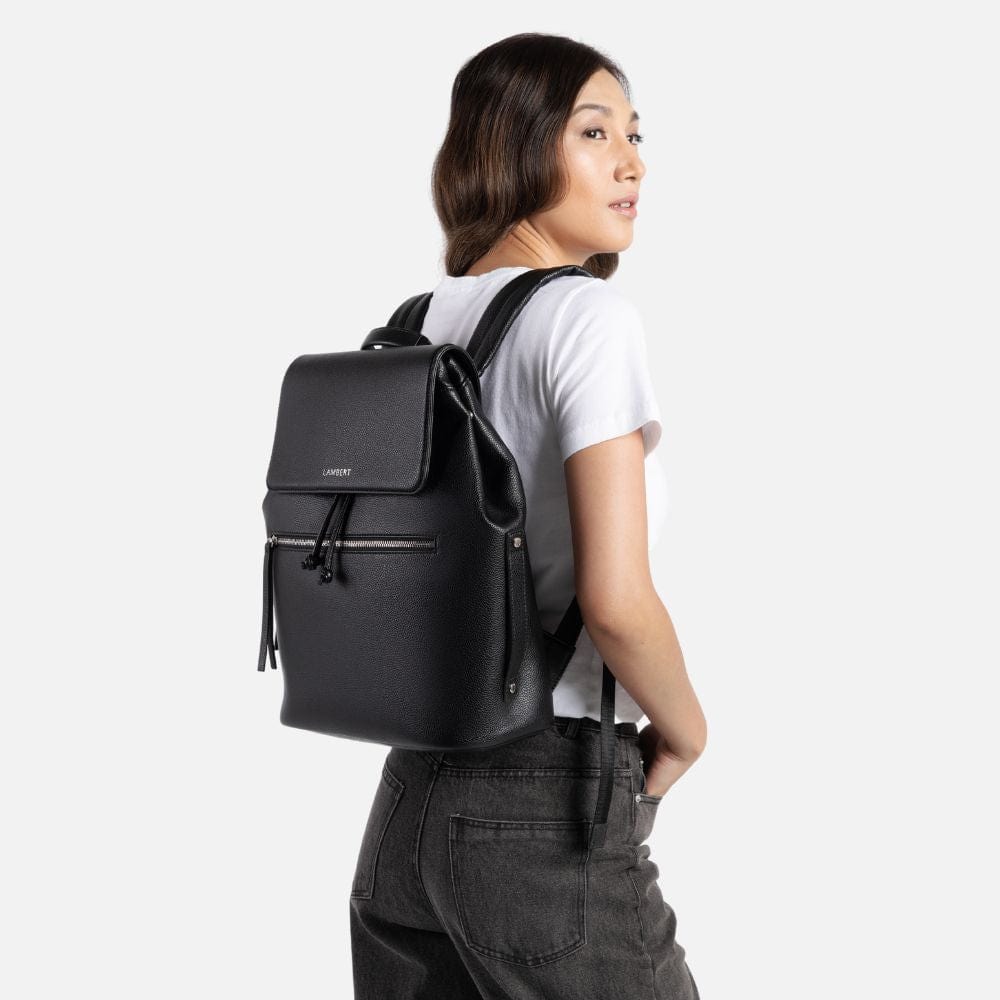 Le Riley - Sac à dos en cuir vegan noir