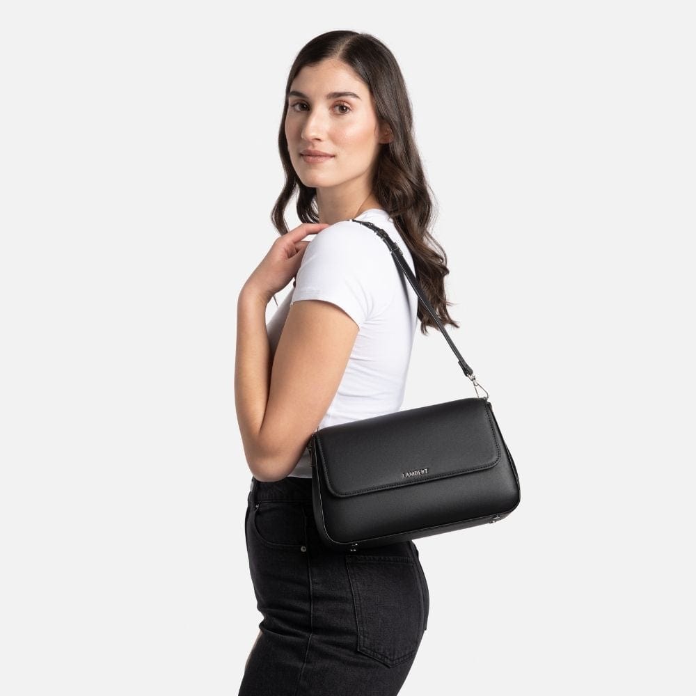 The Sam - 2-in-1 Black Vegan Leather Handbag