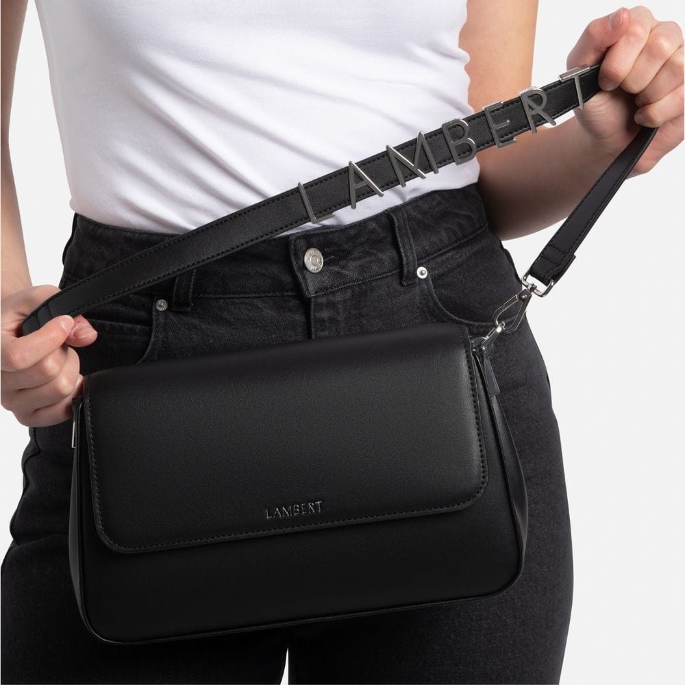 The Sam - 2-in-1 Black Vegan Leather Handbag