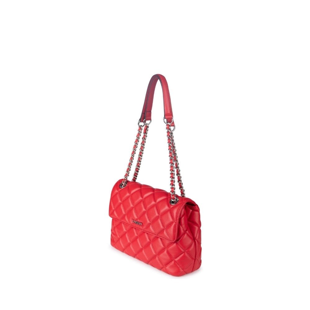 The Sofia - 2-in-1 Cherry Vegan Leather Quilted Crossbody