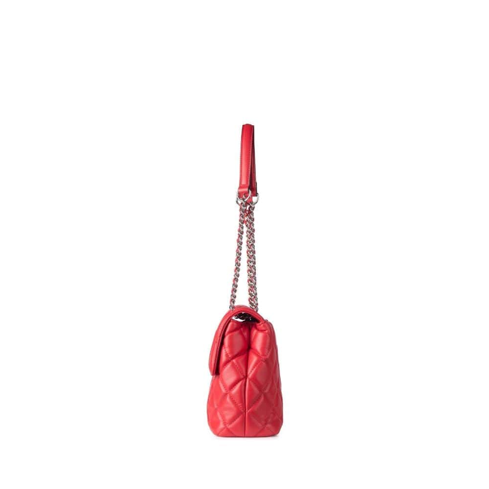 The Sofia - 2-in-1 Cherry Vegan Leather Quilted Crossbody