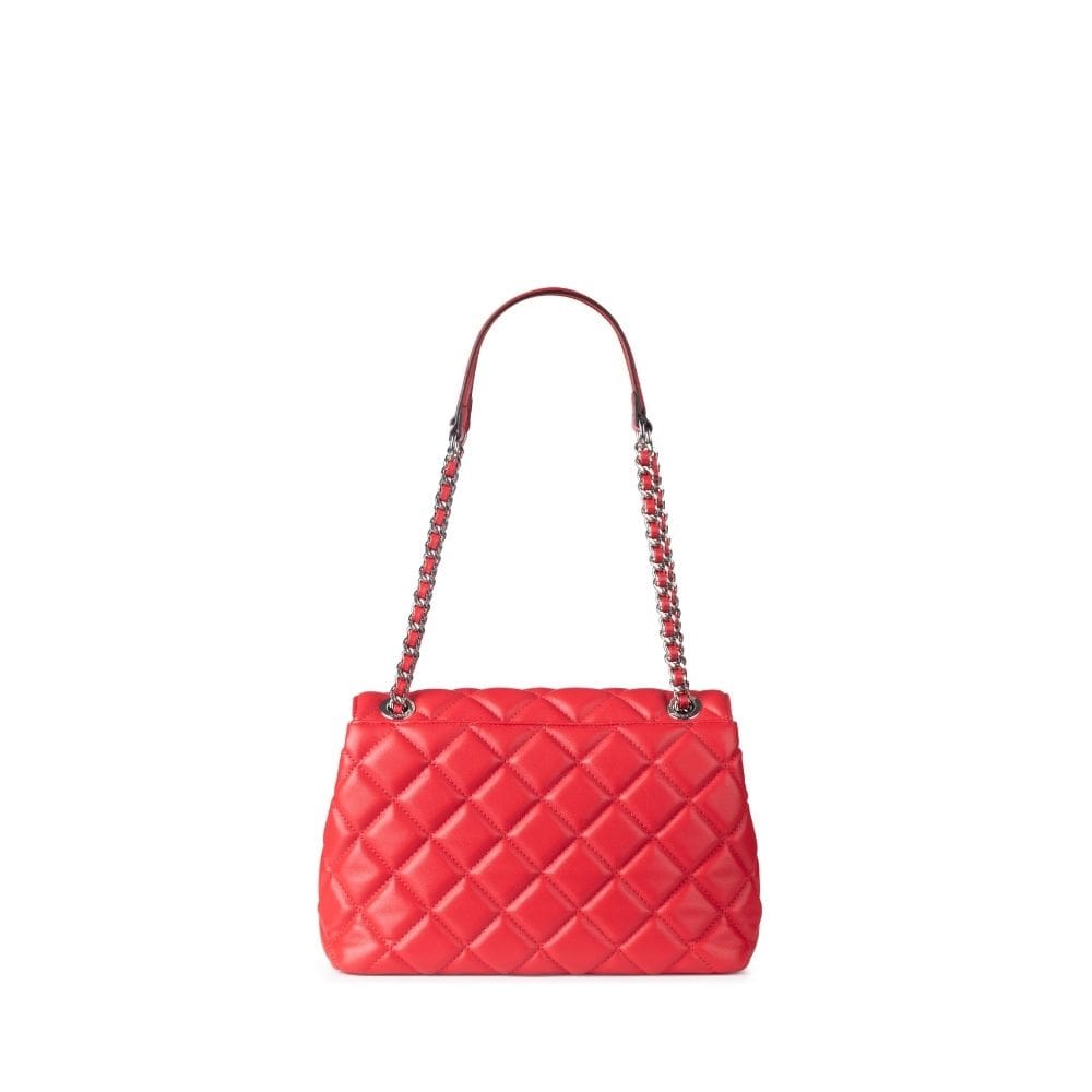 The Sofia - 2-in-1 Cherry Vegan Leather Quilted Crossbody