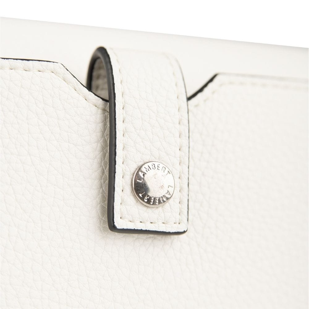 The Tina - Pearl Vegan Leather Wallet with Strap