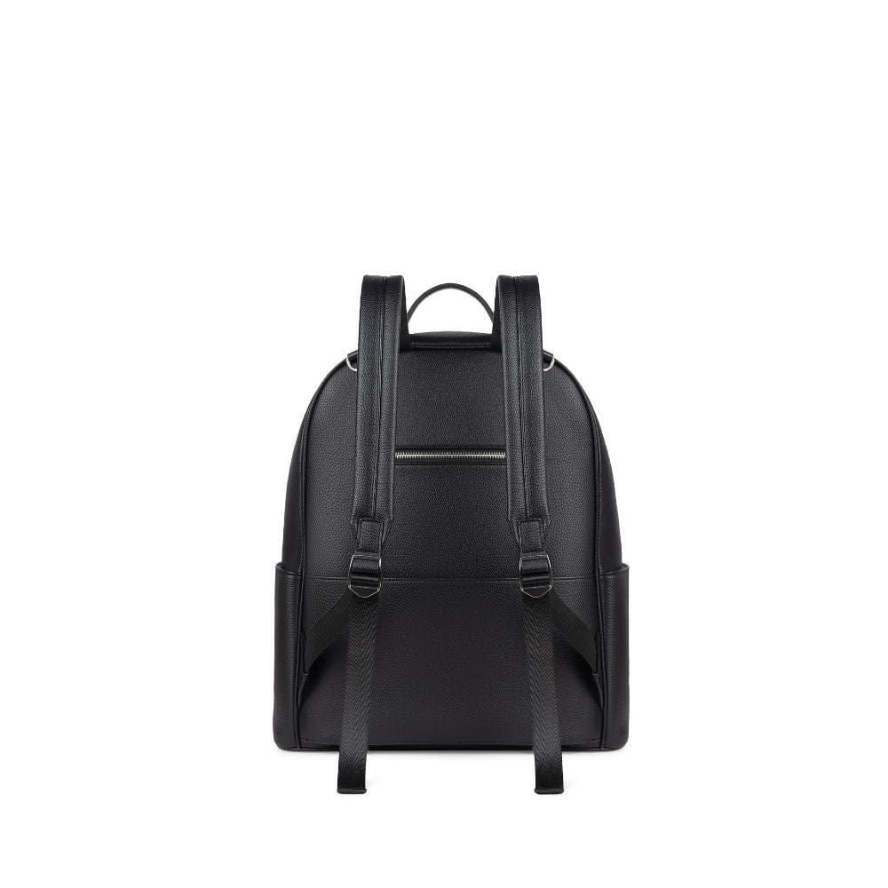 The Vicky - Black Vegan Leather Diaper Bag