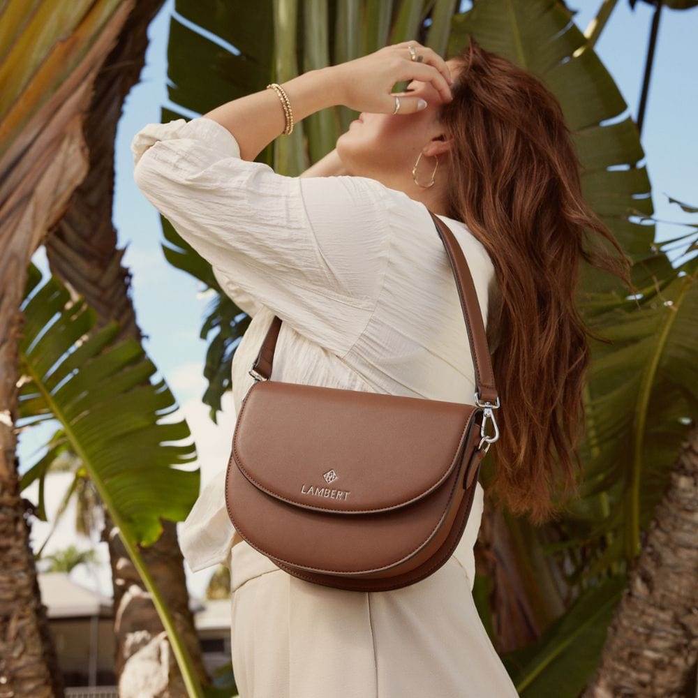 The Naomi - Brunette Vegan Leather 2-in-1 Handbag
